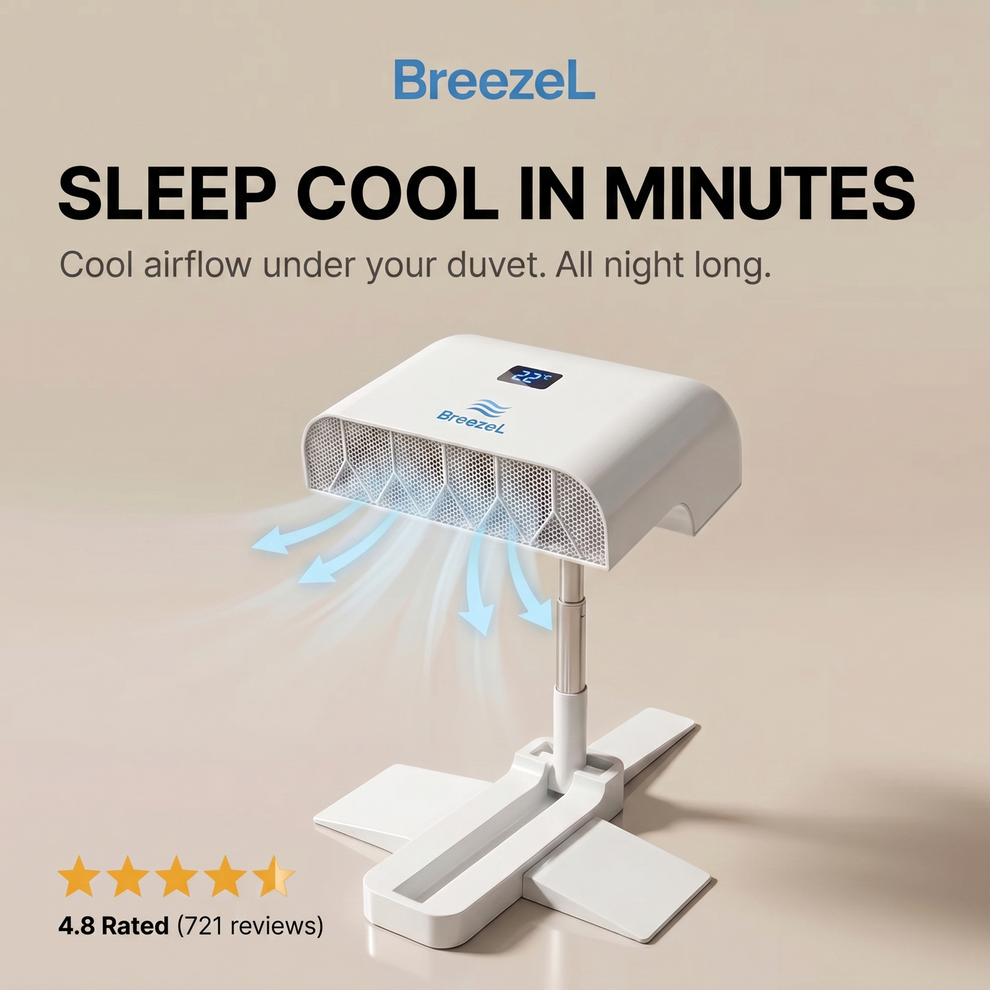 BreezeL Bed Cooling Fan