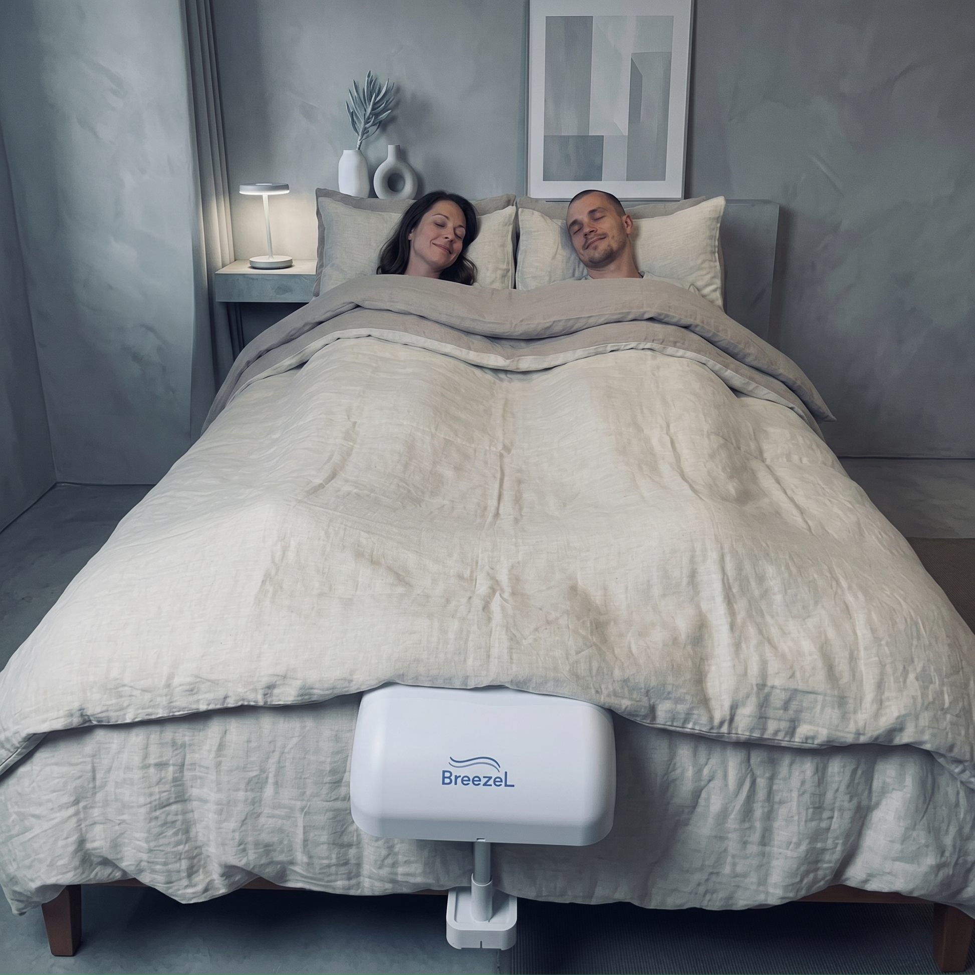 BreezeL customer in bed - young couple